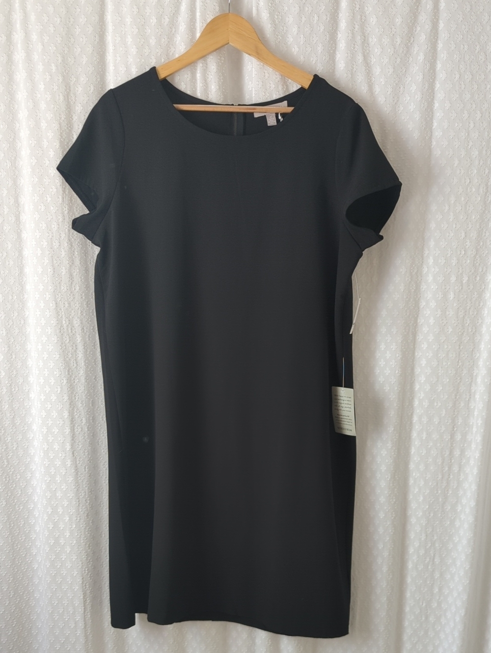 Chelsea28 Classic Black Shift Dress, Short Sleeve, Women's XL, NWT